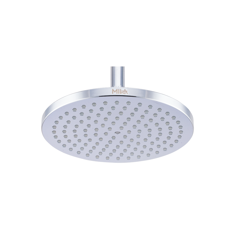Mila Disque Rain Shower, rains shower with air pressure, ABS shower head surface, chrome face with grey back cover, MSXX0301CM, Single Function, Φ 200mm